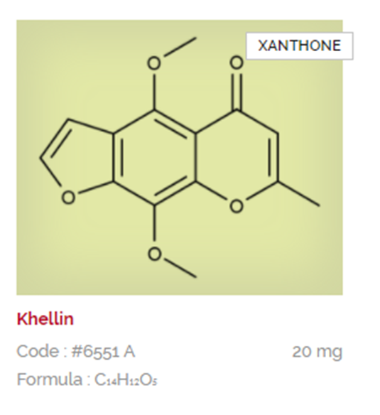 Khellin Xanthone Botanical Reference Materials